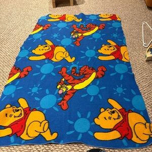 Blue Winnie the Pooh and Tigger Blanket